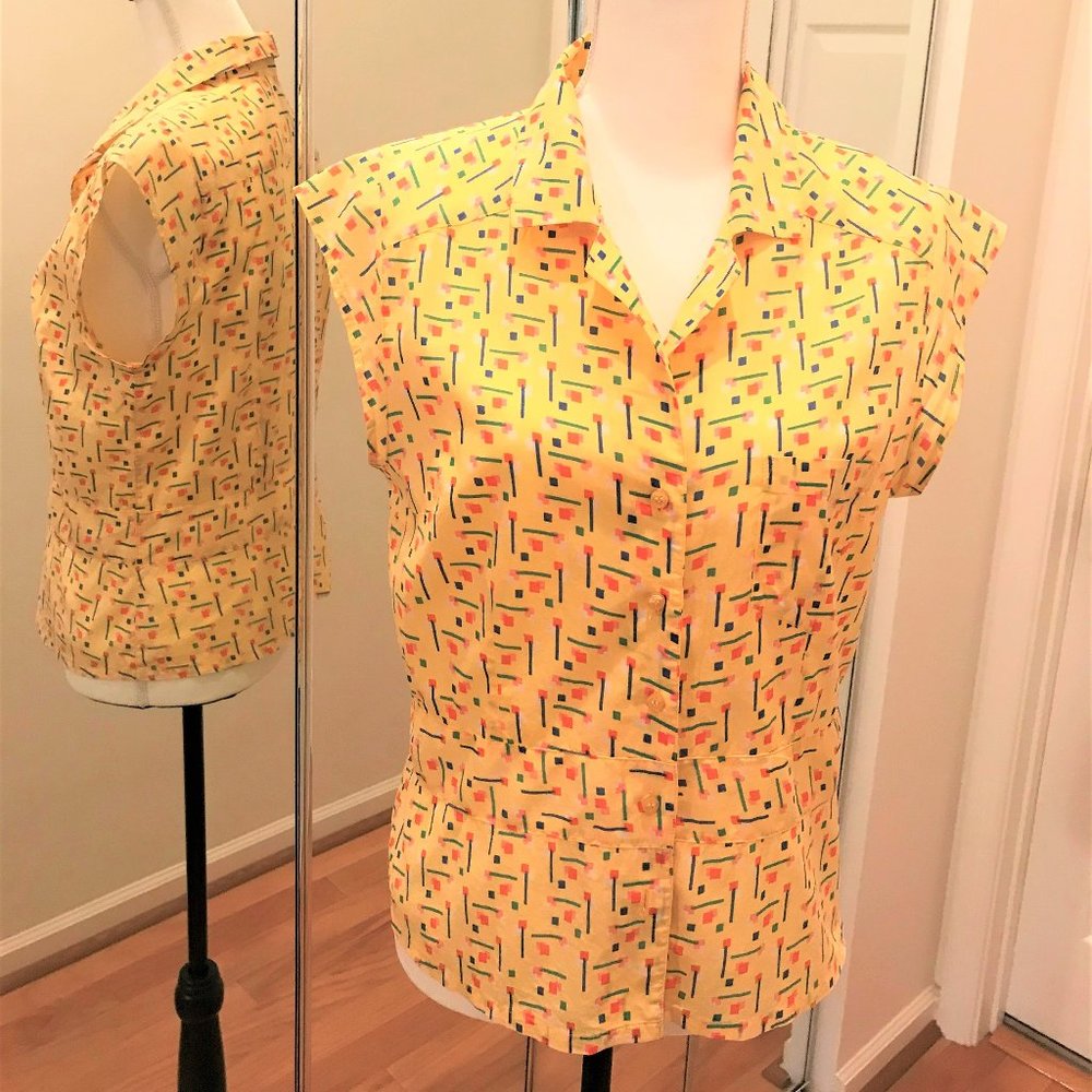 H&M Sleeveless Collared Blouse